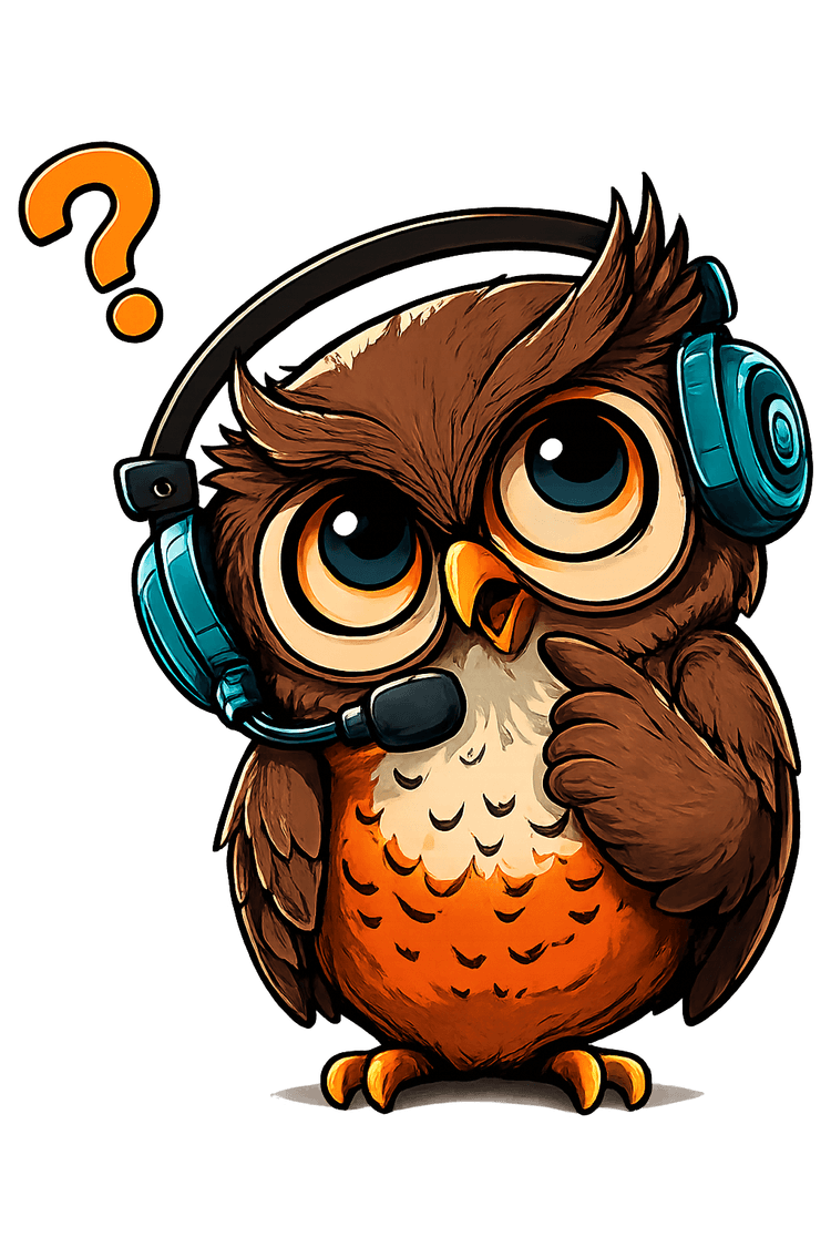 Torque the AI owl with a question mark